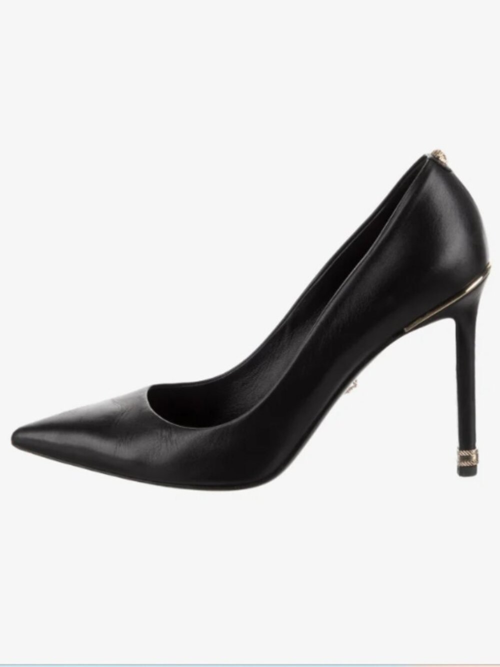 Versace Womens Medusa Insignia Pumps Size 9 Black Leather Old Money Glam Career